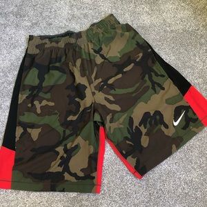 NIKE camo and red football shorts